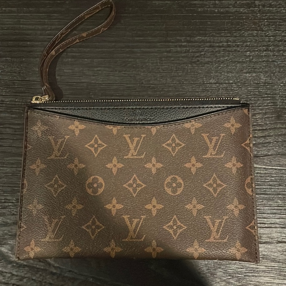 Cute brown and black never used wristlet
